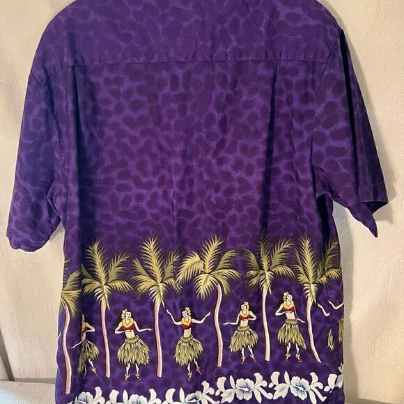 Steve & Barry Hula Girls Men's Large Multicolor Short Sleeve Button Down. - Picture 3 of 8